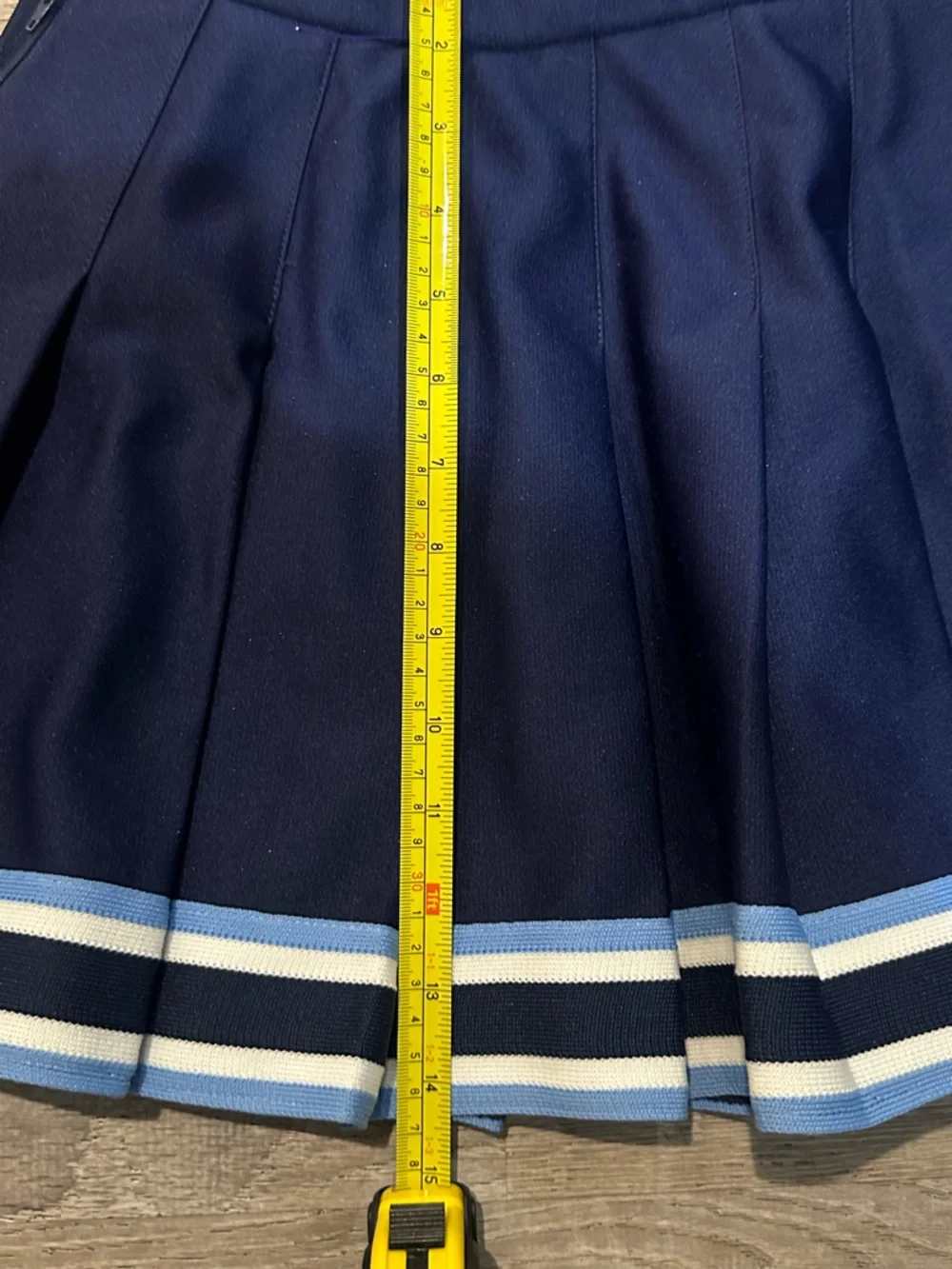 Vintage Albion Knitting Mills Navy Pleated Skirt - Made in USA